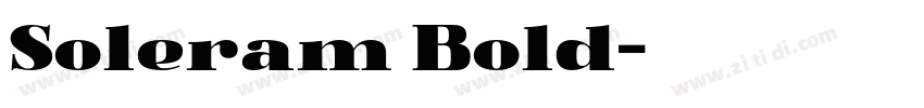 Soleram Bold字体转换 Soleram Bold字体转换
